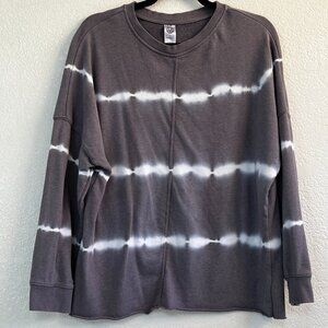 Te Verde Sweatshirt Pullover Long Sleeves‎ Tie Dye Gray Top Womens Size XL
